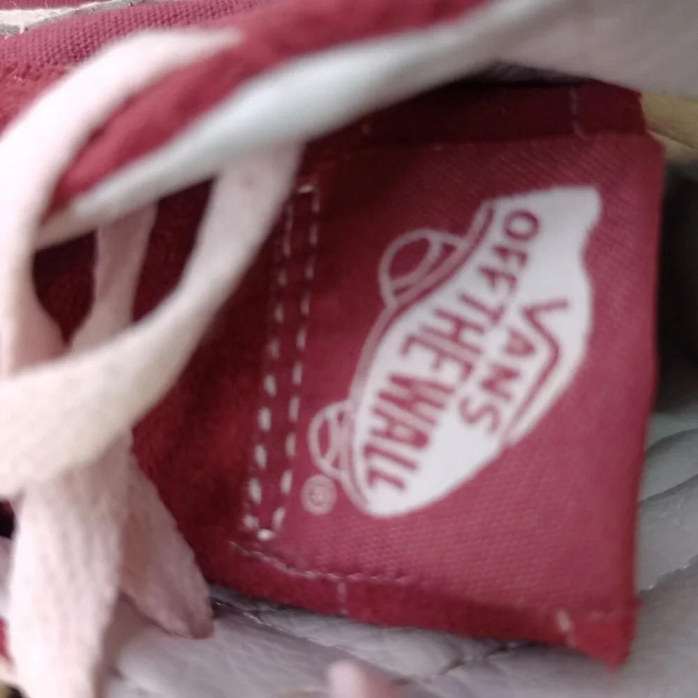 Vans Sk8-Hi Shoes Maroon W8 M6.5‎ Canvas Casual High Top Skater Sneakers 721356